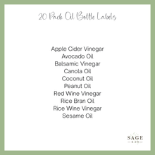 Load image into Gallery viewer, 20 Pack Of Oil Bottle Sticker Labels (7855381938432)