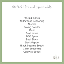 Load image into Gallery viewer, 96 Pack Of Herbs and Spices Sticker Labels (7848046002432)