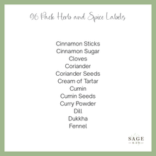 Load image into Gallery viewer, 96 Pack Of Herbs and Spices Sticker Labels (7848046002432)