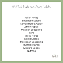 Load image into Gallery viewer, 96 Pack Of Herbs and Spices Sticker Labels (7848046002432)