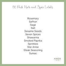 Load image into Gallery viewer, 96 Pack Of Herbs and Spices Sticker Labels (7848046002432)