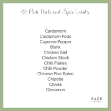 Load image into Gallery viewer, 96 Pack Of Herbs and Spices Sticker Labels (7848046002432)