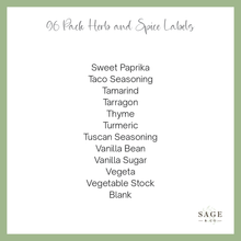 Load image into Gallery viewer, 96 Pack Of Herbs and Spices Sticker Labels (7848046002432)
