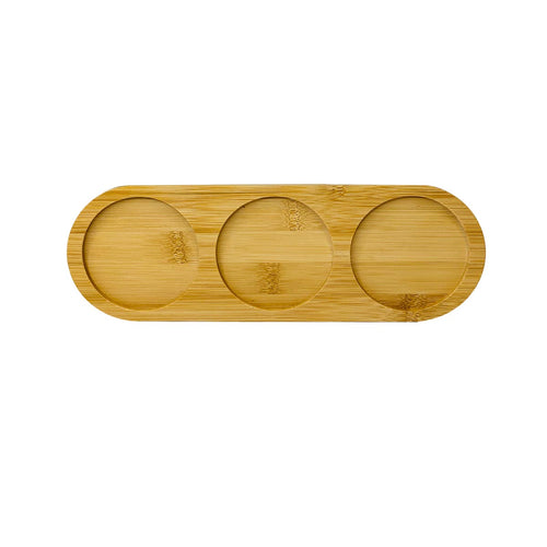 Bamboo Tray with 3 Circle Holes (7823507751168)