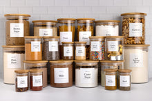 Load image into Gallery viewer, Glass Cannister Storage Jar with Bamboo Lid - 900ml (7815467434240)