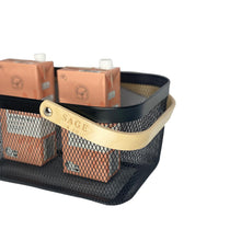 Load image into Gallery viewer, Black Wired Storage Basket With Wooden Handle - Large (7824333111552)