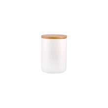 Load image into Gallery viewer, White Ceramic Container with Bamboo Lid - 800ml (7815521829120)
