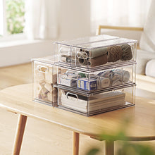 Load image into Gallery viewer, Clear Stackable Organiser Drawers - Narrow (7745640530176)