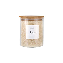 Load image into Gallery viewer, Glass Cannister Storage Jar with Bamboo Lid - 900ml (7815467434240)