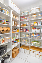 Load image into Gallery viewer, White Wired Storage Basket With Wooden Handle - Large (7815580713216)