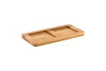 Load image into Gallery viewer, White Pump Bottles with 2 Square Hole Bamboo Tray - 500ml x 2 (7823497232640)