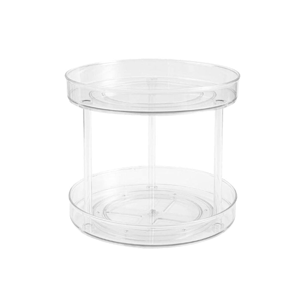 Clear Lazy Susan / Turntable - 2 Tier (7815550730496)